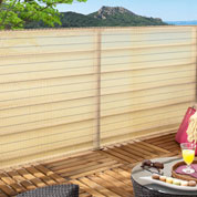 Woven privacy screen for Balcony - 1 x 5 m - Beige